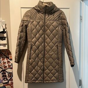 Michael Kora Quilted Puffer Coat with High Collar